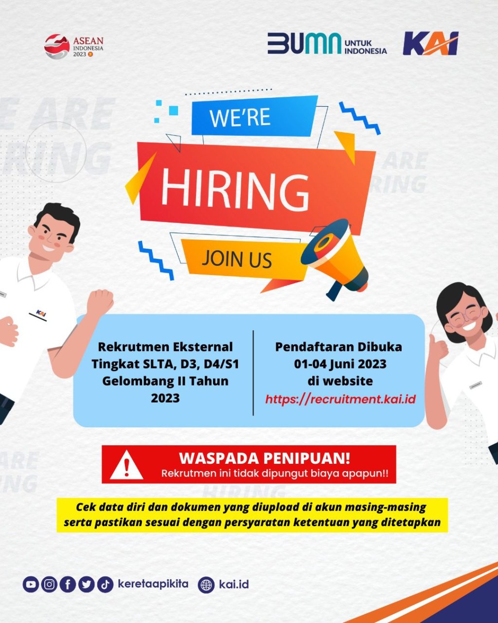 PT Kereta Api (Persero)Â  buka rekrutmen eksternal