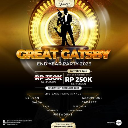“GREAT GATSBY” Vasaka Hotel Jakarta, tema yang