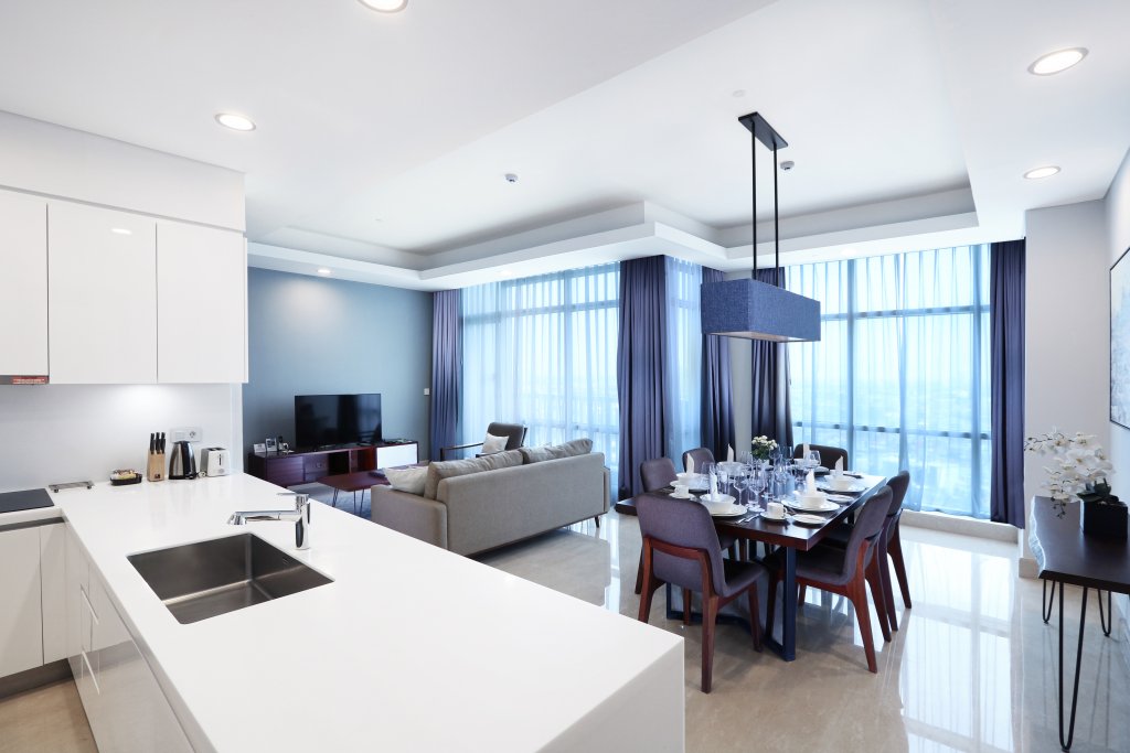 Oakwood Suites La Maison menawarkan tempat berteduh