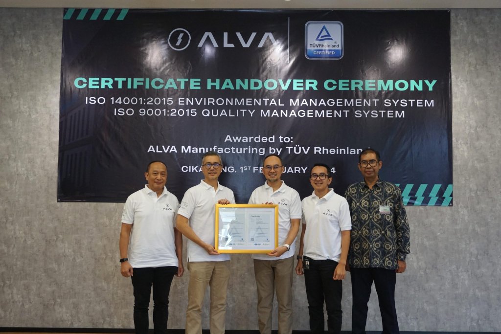 ALVA Â meraih sertifikasi ISO 9001:2015 untuk Manajemen Mutu