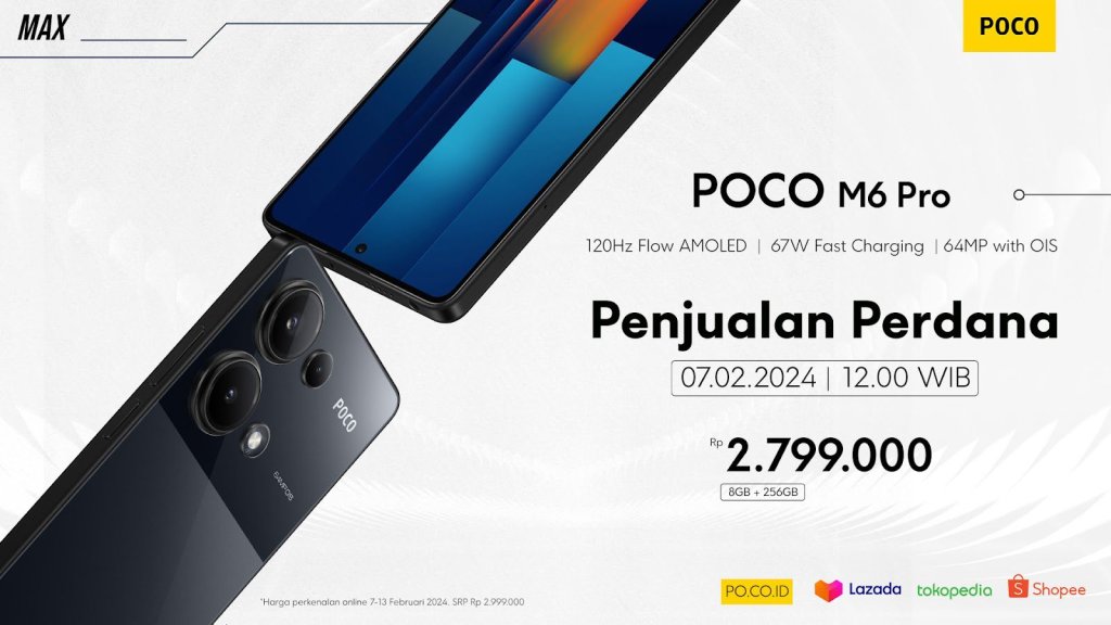 POCO M6 Pro bisa didapatkan selama seminggu,