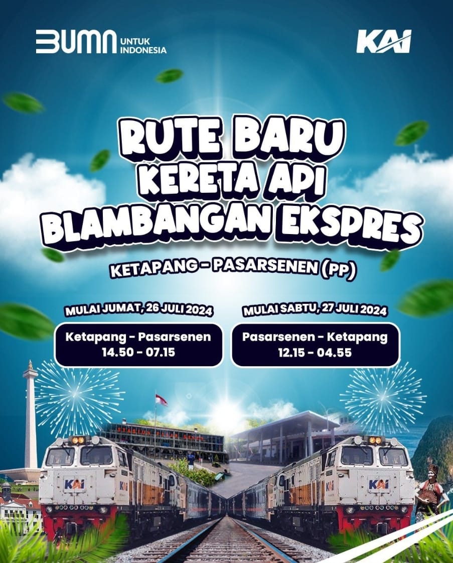 KA Blambangan Ekspres yang semula hanya berjalan