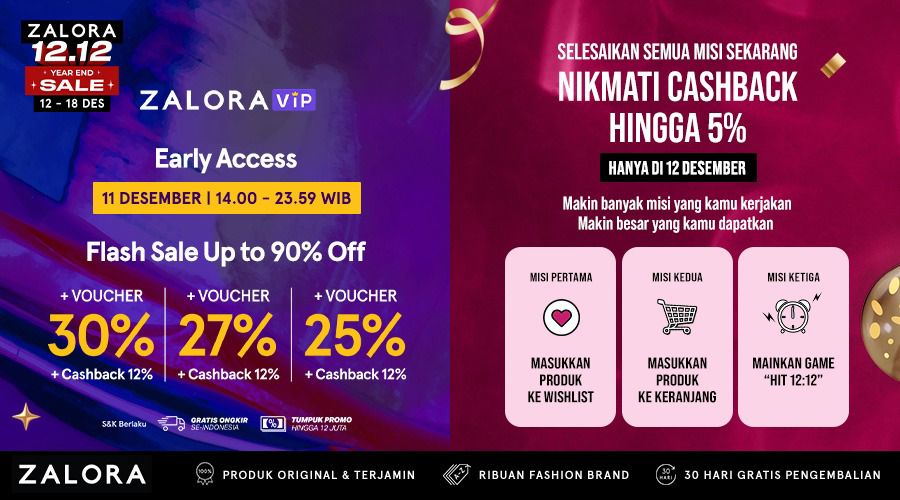 ZALORA 12.12 Year-End Sale berlangsung